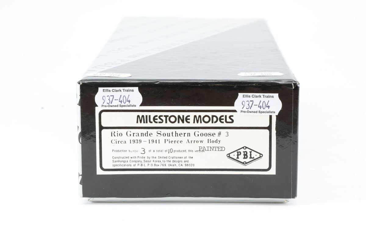 P–B–L Milestone Models Sn3 Rio Grande Southern Galloping Goose No. 3