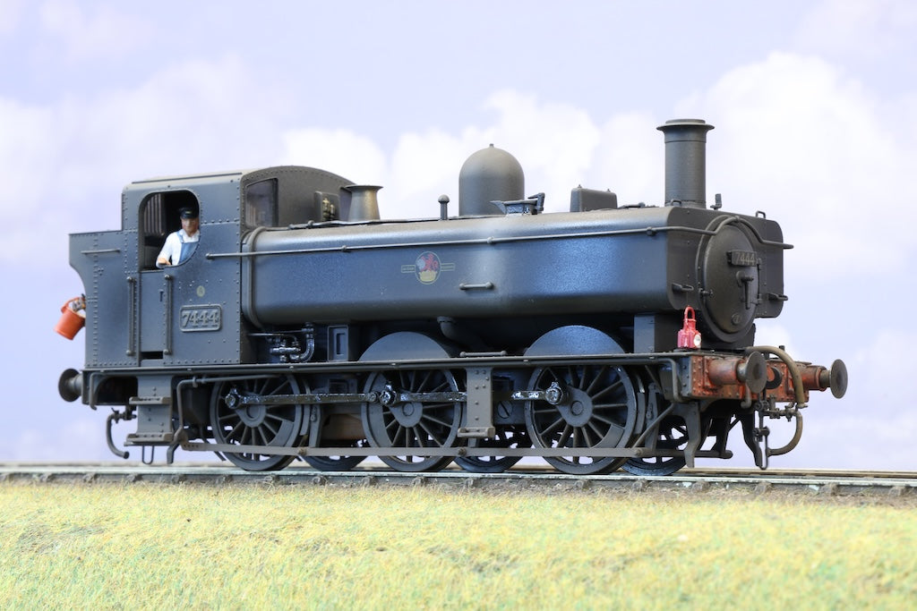 Dapol Finescale O Gauge Class 74xx Pannier No.7444 BR Black Late Crest Weathered By Faye Moore