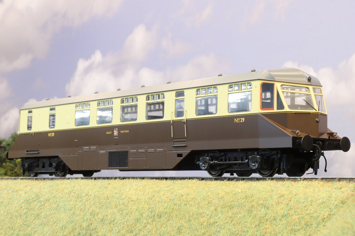 Heljan Finescale O Gauge GWR AEC Railcar No. 29 Chocolate & Cream