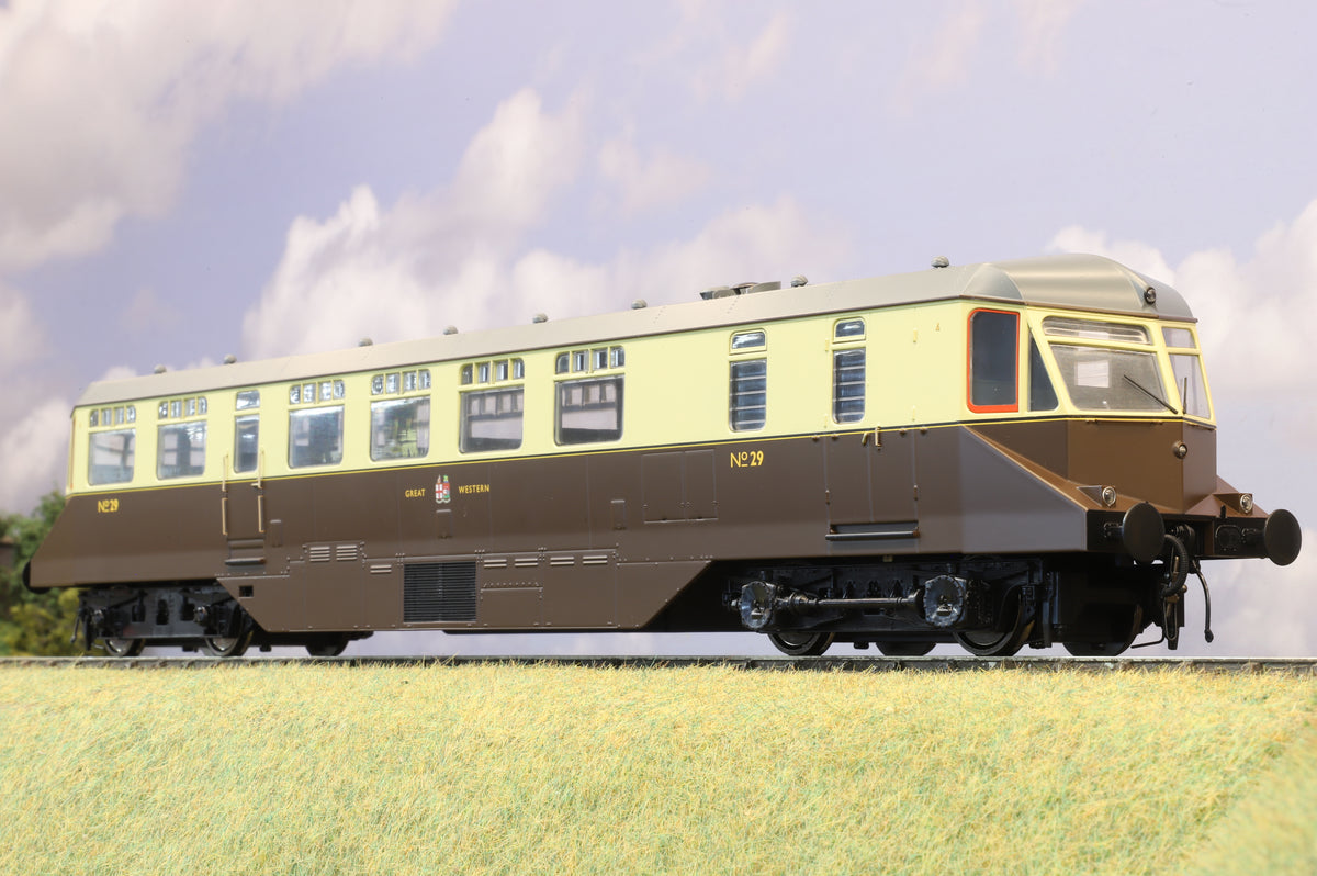 Heljan Finescale O Gauge GWR AEC Railcar No. 29 Chocolate & Cream