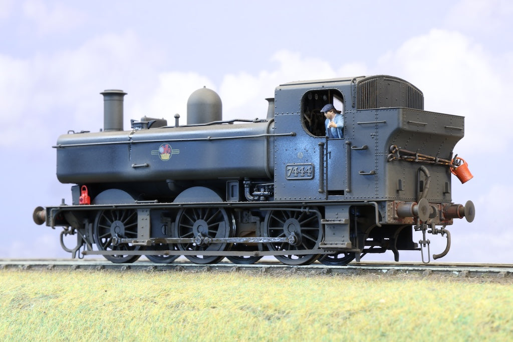 Dapol Finescale O Gauge Class 74xx Pannier No.7444 BR Black Late Crest Weathered By Faye Moore