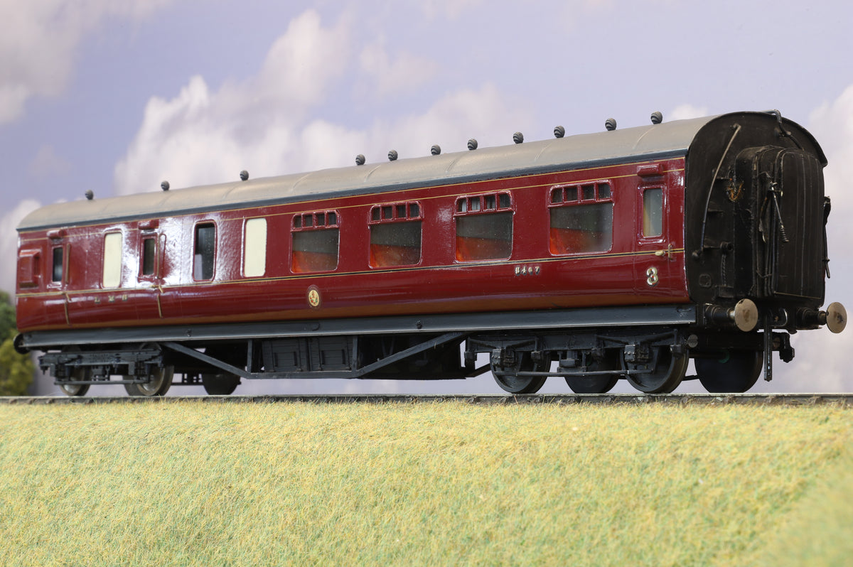 Finescale O Gauge (Kit-Built) LMS Period III Brake Third No. 5467, LMS Maroon