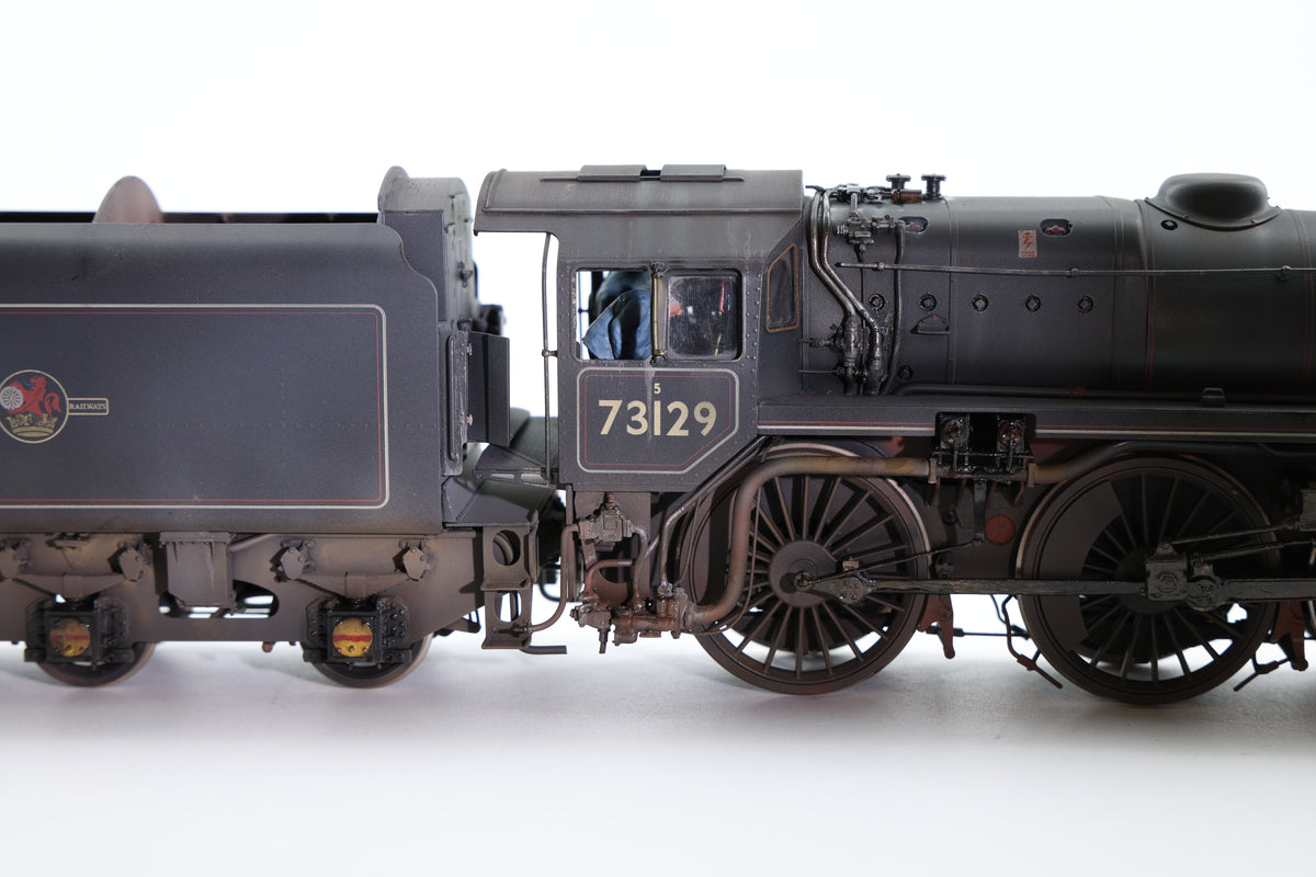 55H Models BR Standard Class 5 No. 73129 BR Black (Late Crest) Caprotti Valve Gear Pro-Weathered
