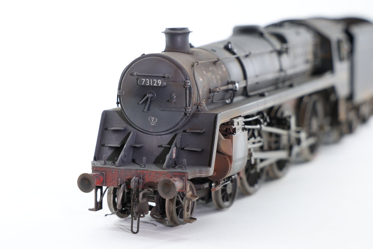 55H Models BR Standard Class 5 No. 73129 BR Black (Late Crest) Caprotti Valve Gear Pro-Weathered