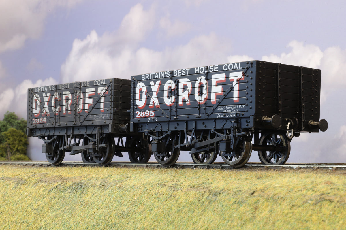 Accucraft Gauge 1 (1:32) Rake of 2 x Private Owner Wagons 'Oxcroft House Coal', Weathered