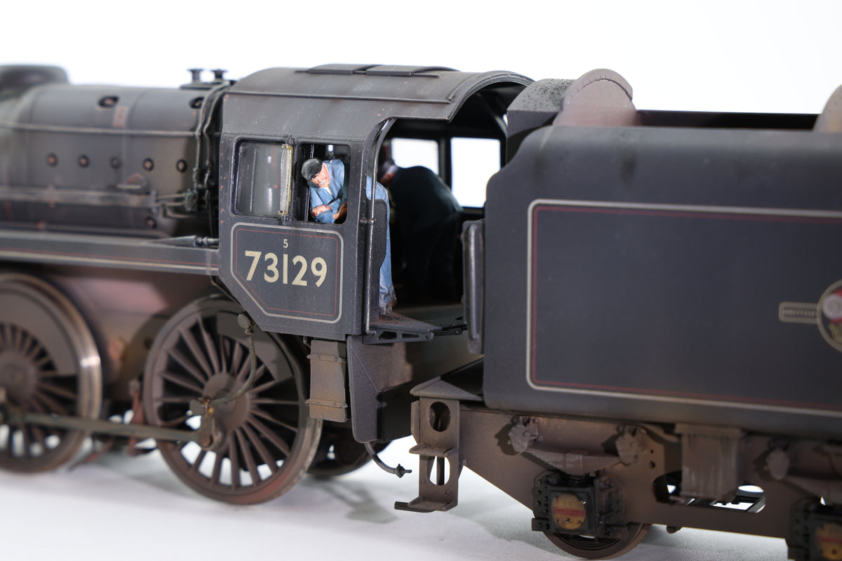 55H Models BR Standard Class 5 No. 73129 BR Black (Late Crest) Caprotti Valve Gear Pro-Weathered