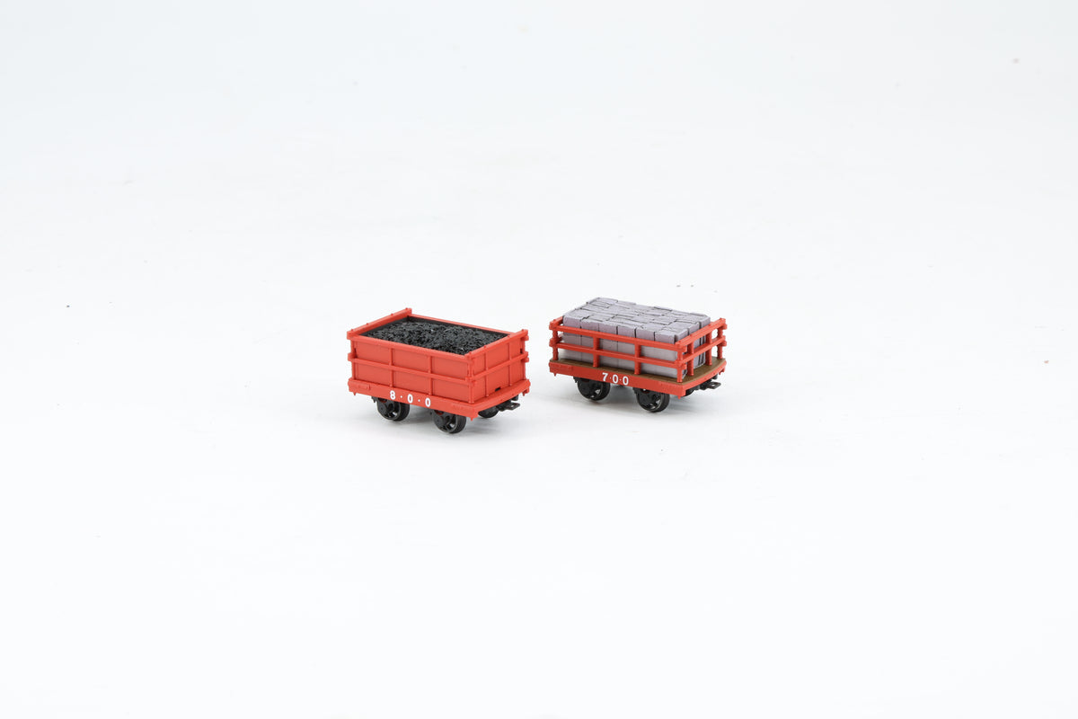 Bachmann Finescale NG7 Pair of Dinorwic Coal/Slate Wagons with Loads
