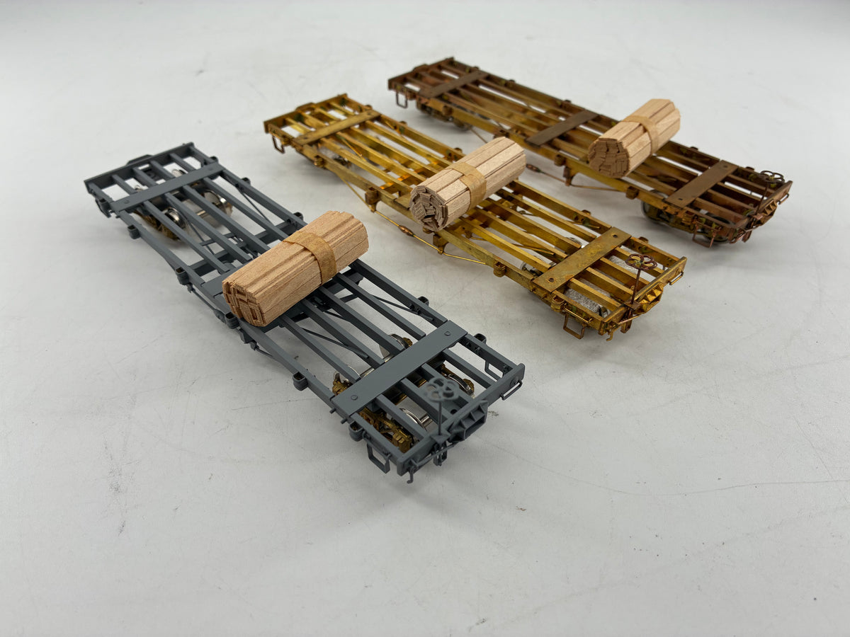 Westside Model Co D&RGW 6000 Series Trio of Flat Cars (Brass)