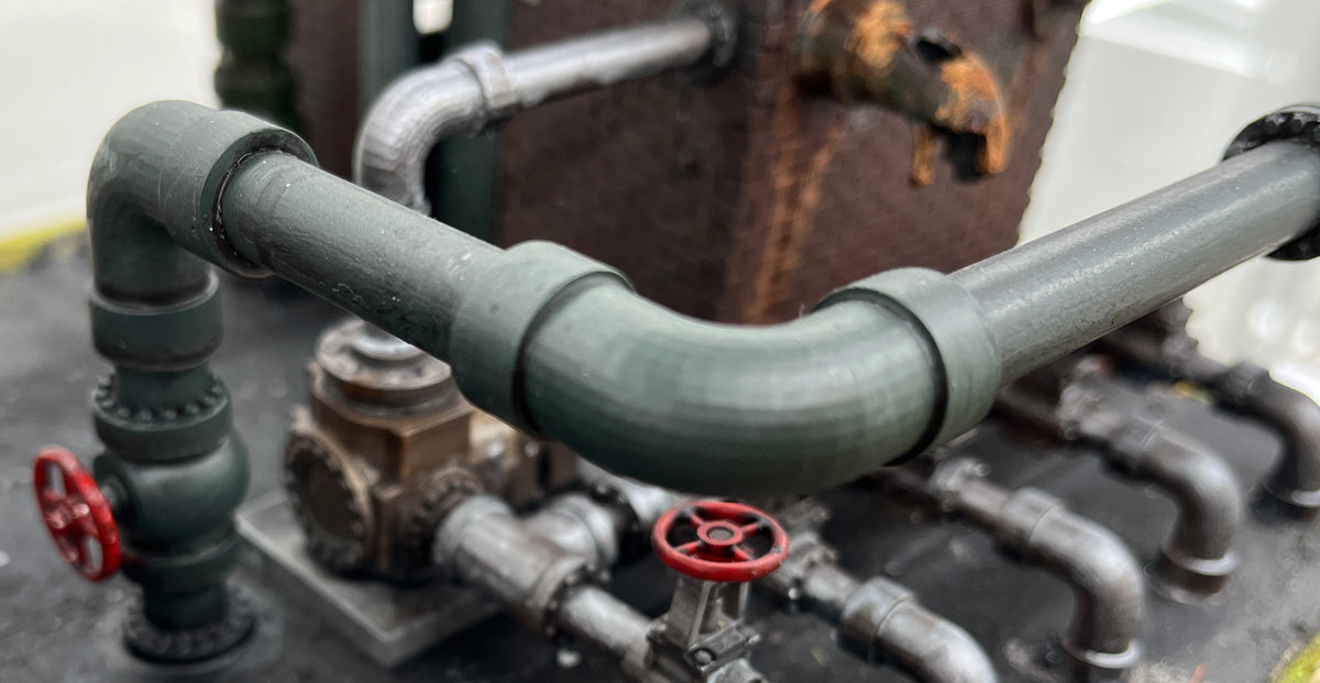 Made in Manchester Models O Gauge Industrial Pipework 8mm Starter Kit IP-8