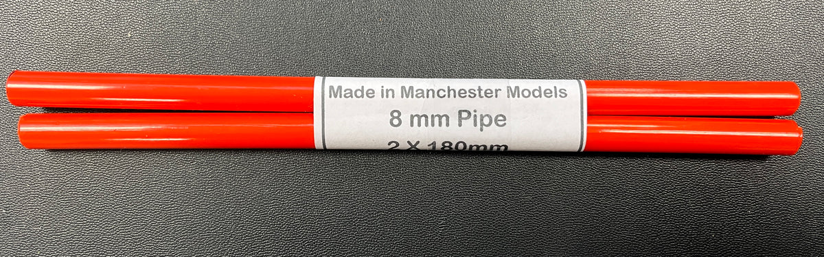 Made in Manchester Models O Gauge Industrial Pipework 8mm Pipe Sections (2-Pack) 5-SR