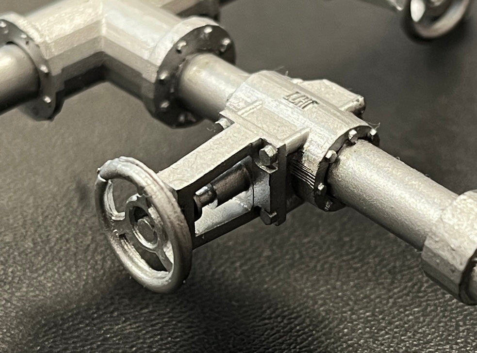 Made in Manchester Models O Gauge Industrial Pipework 5mm Gate Valve (4-Pack) GV-5