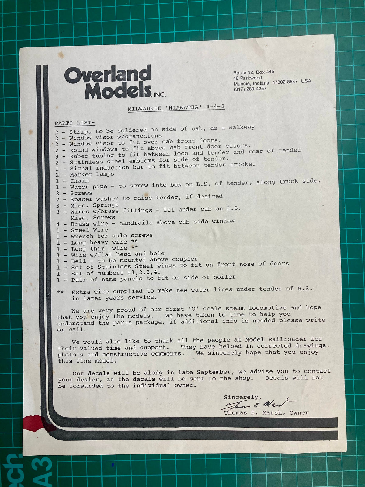 Overland Models Finescale O Gauge  Milwaukee &#39;Hiawatha&#39; 4-4-2