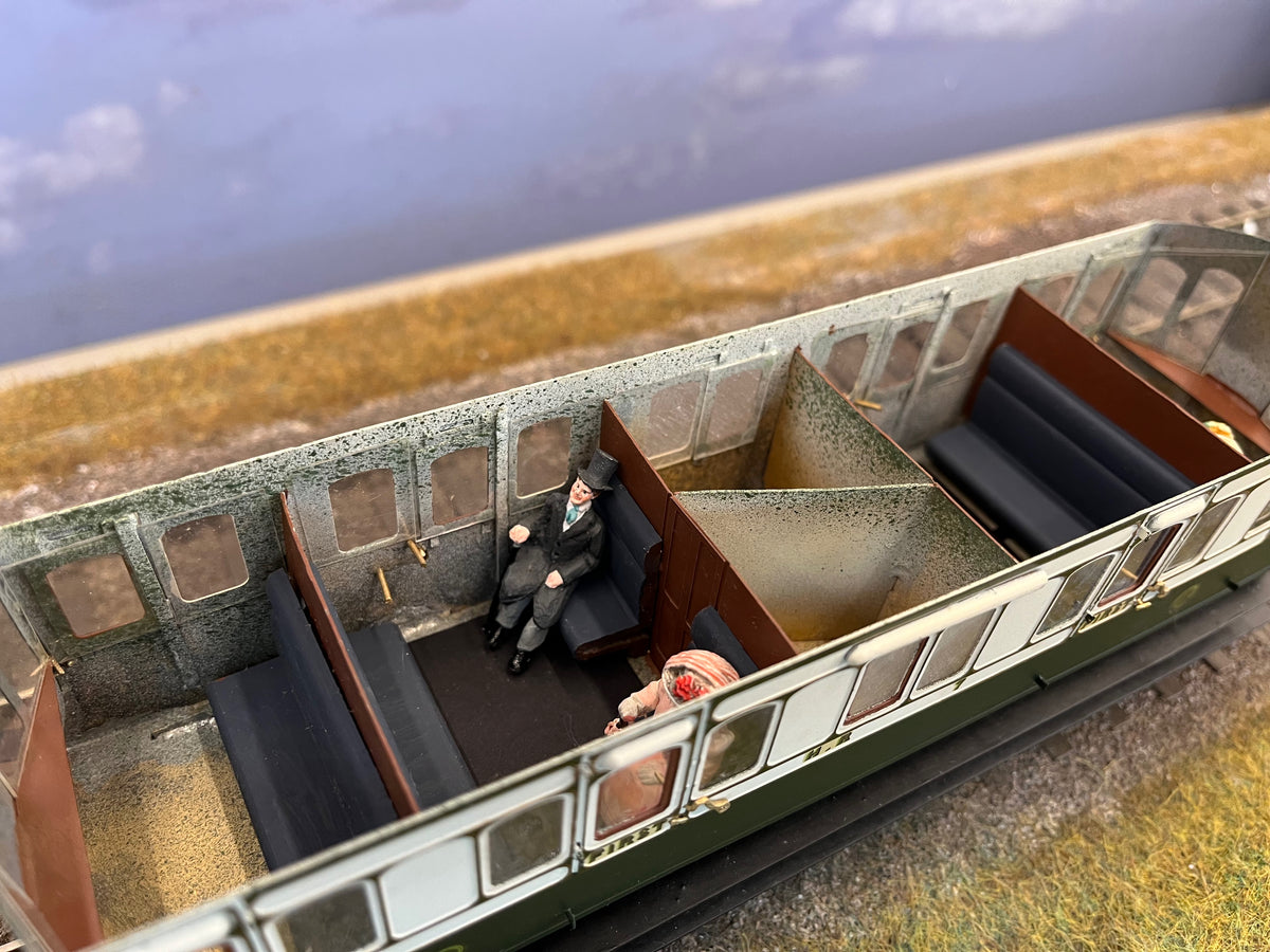 Finescale O Gauge (Kit-Built) Highland Railway 6-Wheel Observation Coach (Brass Construction)