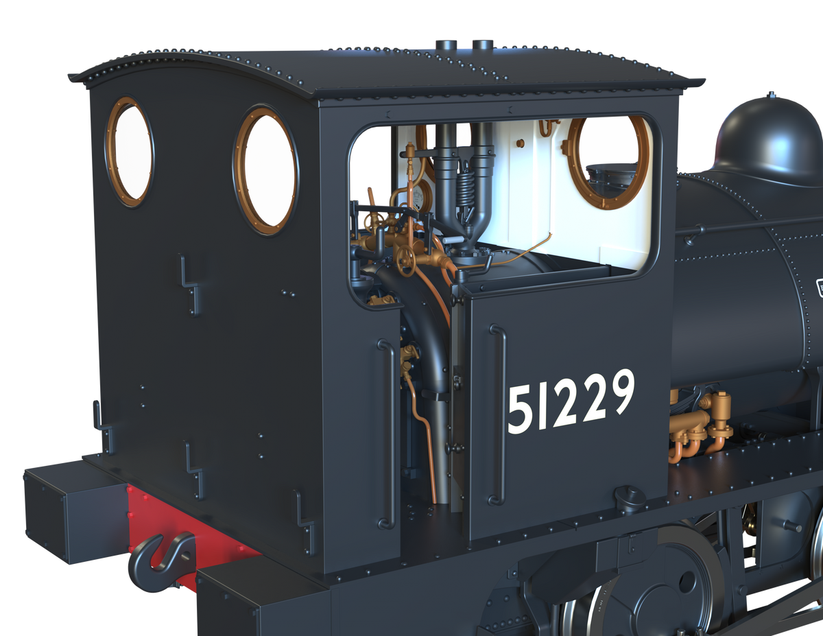 Ellis Clark Trains O Gauge E1047 L&amp;Y Class 21 Pug, BR Black Late &#39;51229&#39; (pre-order)