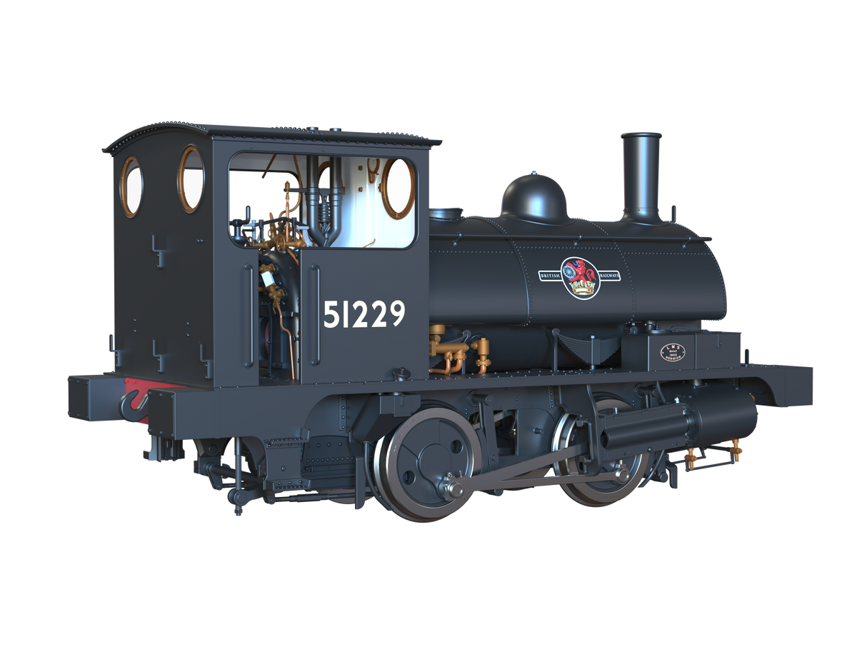 Ellis Clark Trains O Gauge E1047 L&amp;Y Class 21 Pug, BR Black Late &#39;51229&#39; (pre-order)