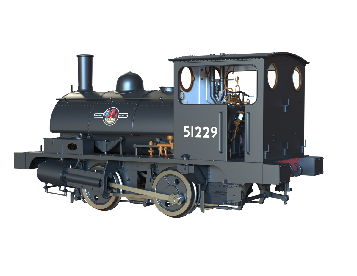 Ellis Clark Trains O Gauge E1047 L&amp;Y Class 21 Pug, BR Black Late &#39;51229&#39; (pre-order)