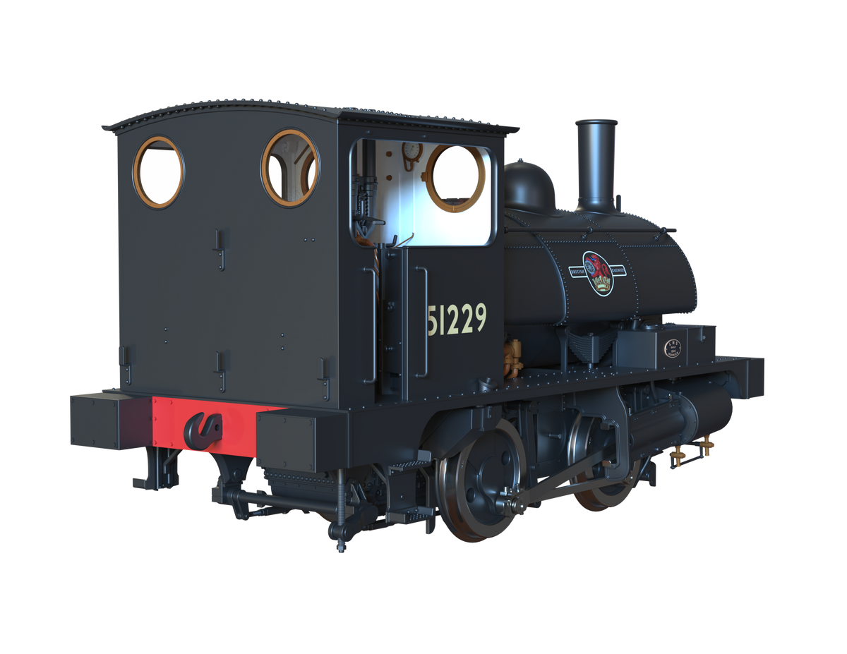Ellis Clark Trains O Gauge E1047 L&amp;Y Class 21 Pug, BR Black Late &#39;51229&#39; (pre-order)