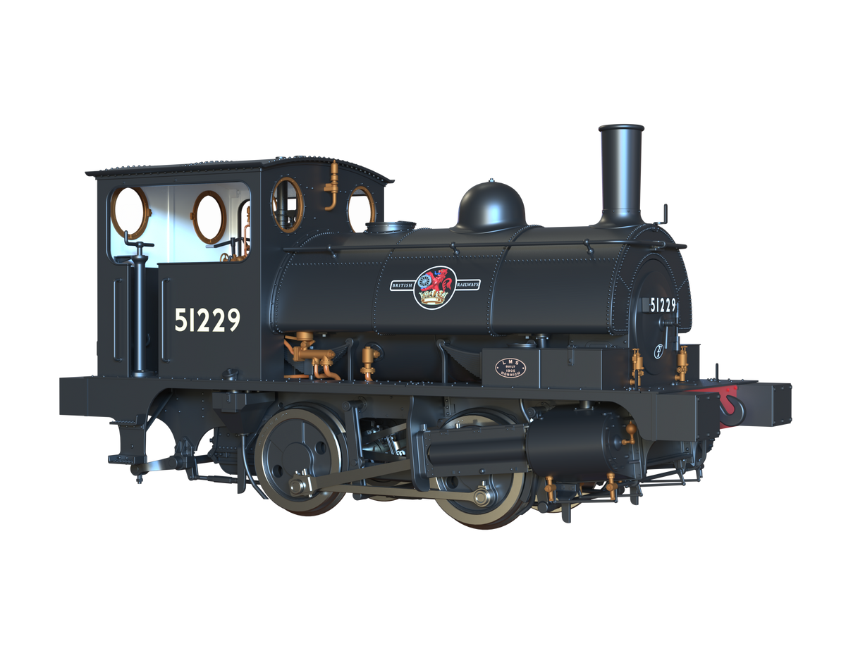 Ellis Clark Trains O Gauge E1047 L&amp;Y Class 21 Pug, BR Black Late &#39;51229&#39; (pre-order)