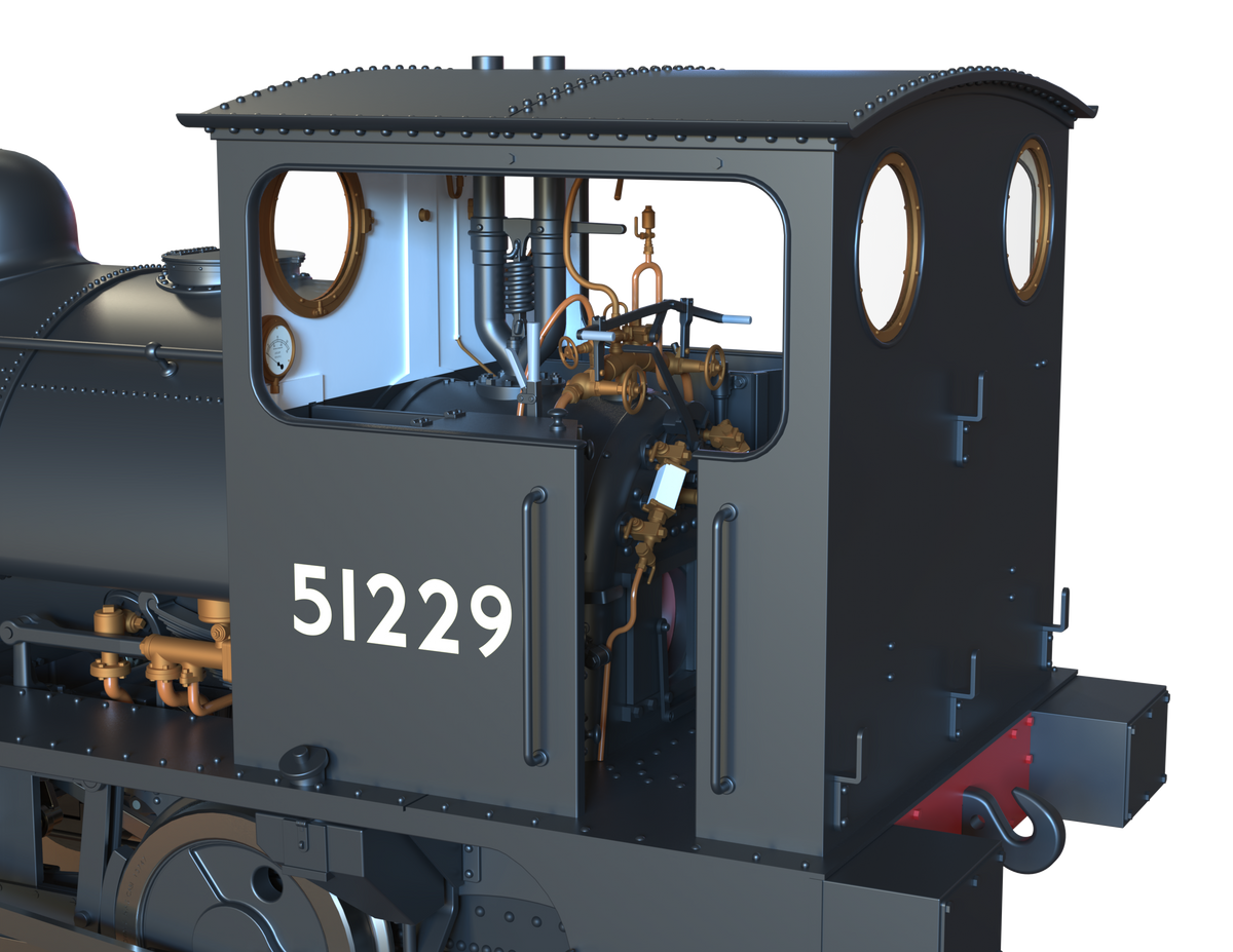 Ellis Clark Trains O Gauge E1047 L&amp;Y Class 21 Pug, BR Black Late &#39;51229&#39; (pre-order)