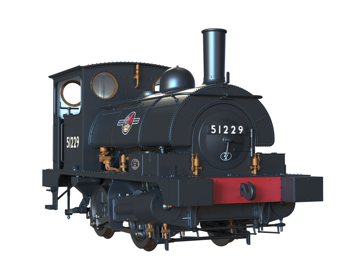 Ellis Clark Trains O Gauge E1047 L&amp;Y Class 21 Pug, BR Black Late &#39;51229&#39; (pre-order)