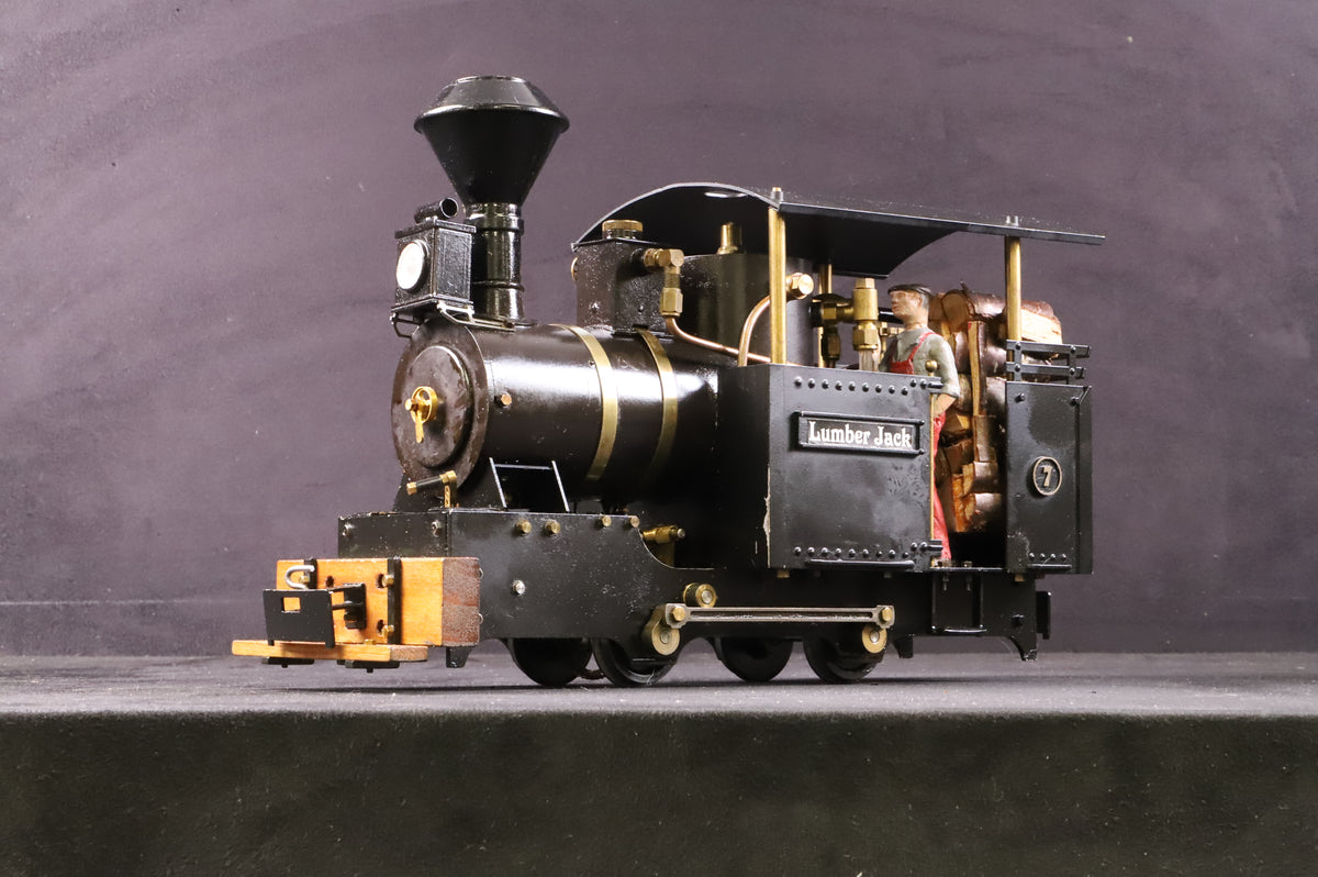Regner Gauge 1 (45mm) Live Steam 'Lumber Jack' 0-4-0, Plain Black
