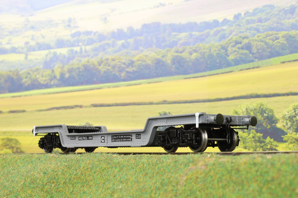 Darstaed D32-13 Finescale O Gauge 45 Ton Bogie Well Wagon BR (W) Grey Re-Spray &#39;W41972&#39;, Limited Edition