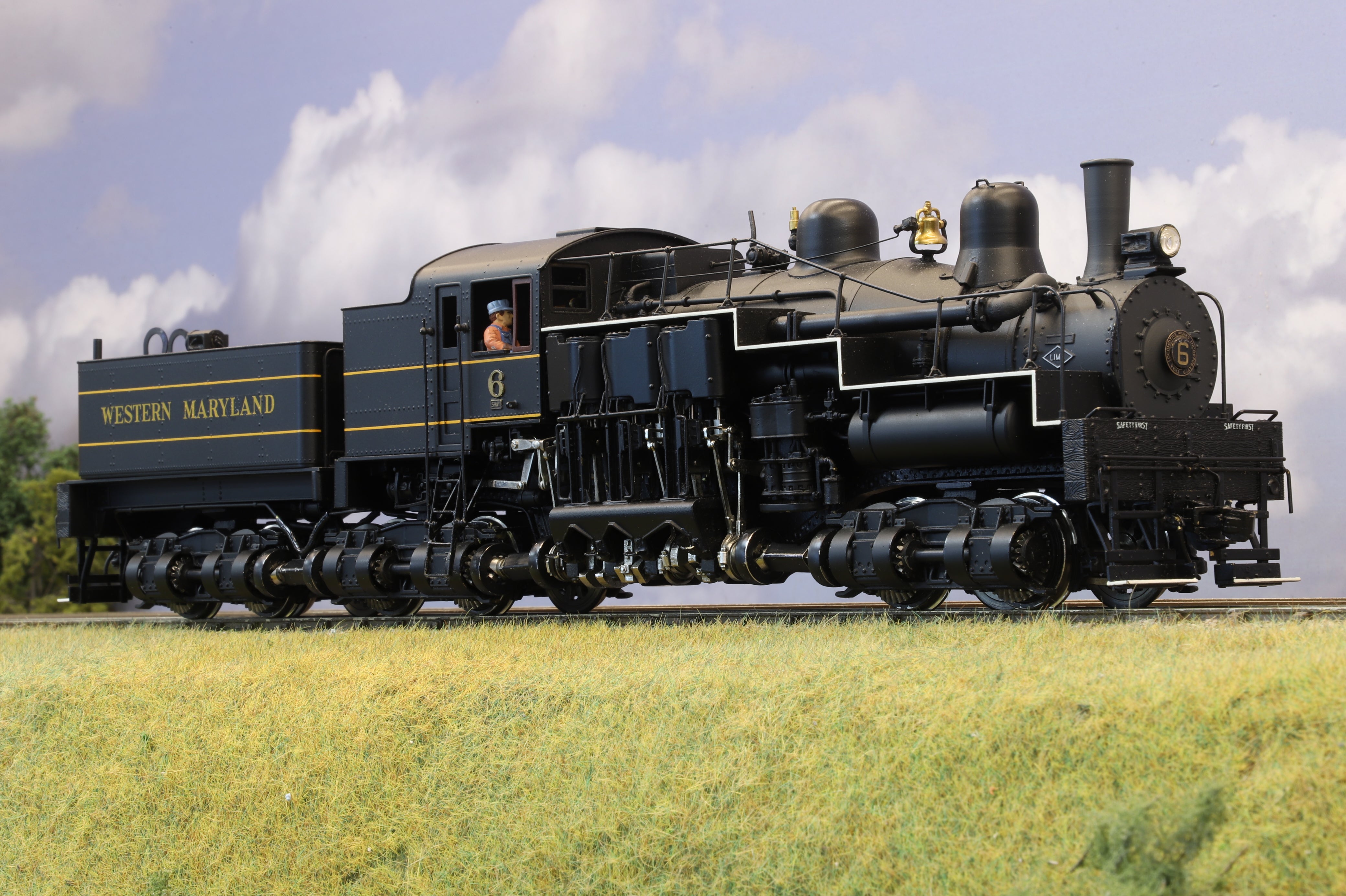 Westside  Model HO THREE TRUCK SHAY 完成品 HOn3 Brass PSC - Precision Scale Co. Westside Lumber Co. 3