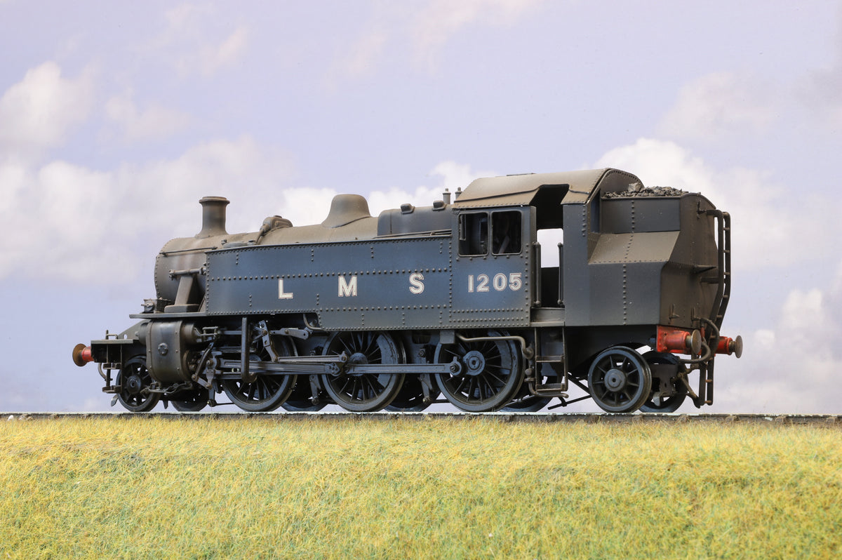 Kit-Built DJH Finescale O Gauge Class 2 Ivatt 2-6-2T LMS Black &#39;1205&#39; Weathered