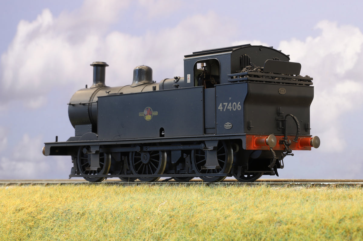 Sancheng Finescale O Gauge Fowler Class 3F &#39;Jinty&#39; No. 47406 BR Black Late Crest (Weathered)