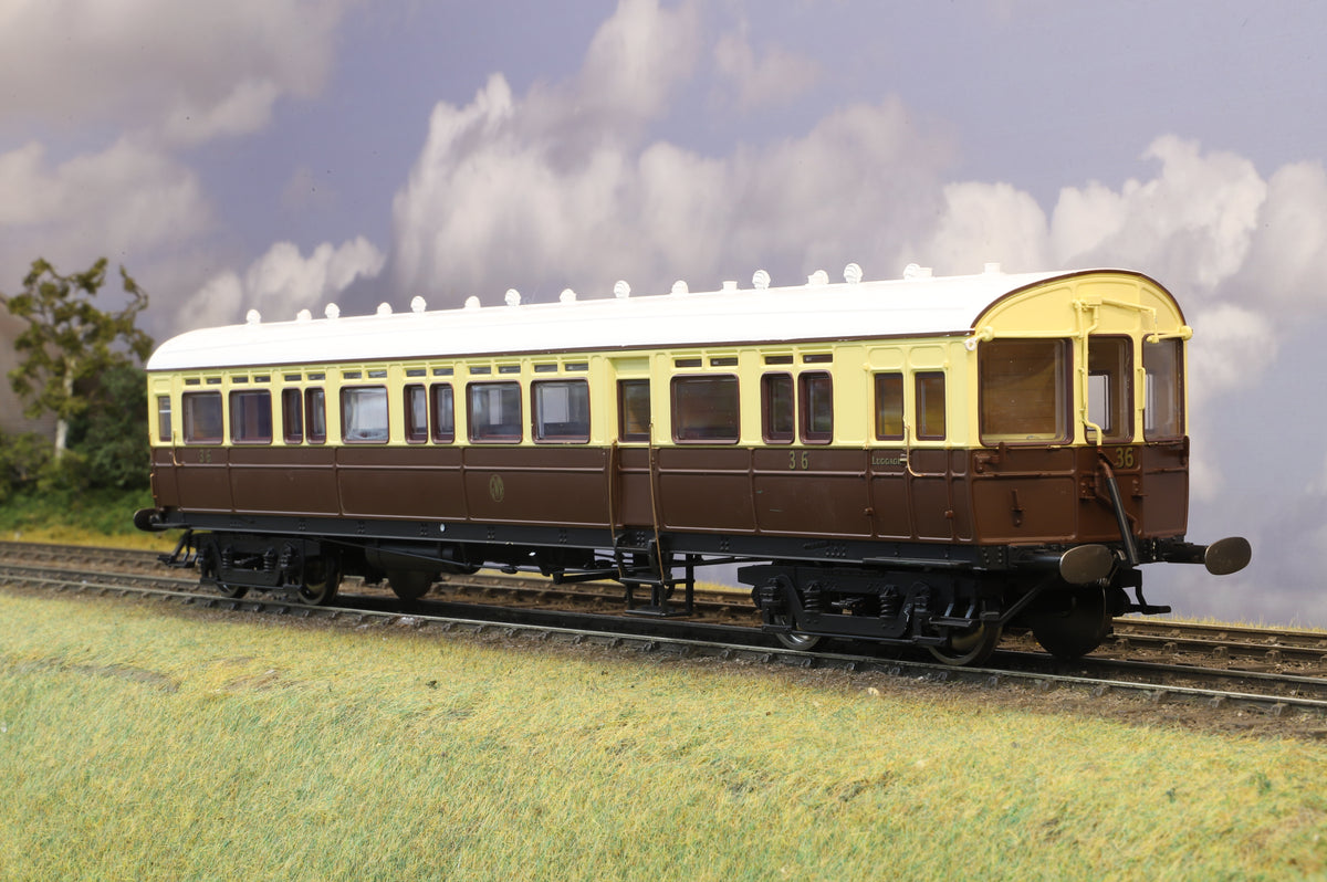 Dapol Finescale O Gauge GWR Autocoach No. 36, Chocolate & Cream