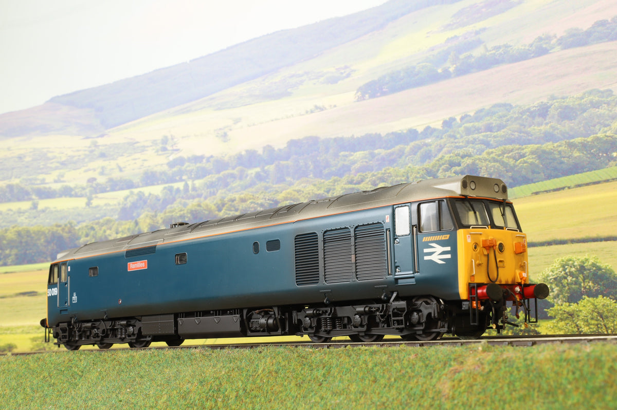 Heljan O Gauge 4033 Class 50 &#39;Ramillies&#39; &#39;50019&#39; Departmental &#39;Laira&#39; Blue