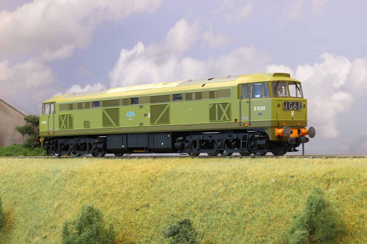 Heljan Finescale O Gauge &#39;Falcon&#39; No. D0280 Lime Green DCC Sound