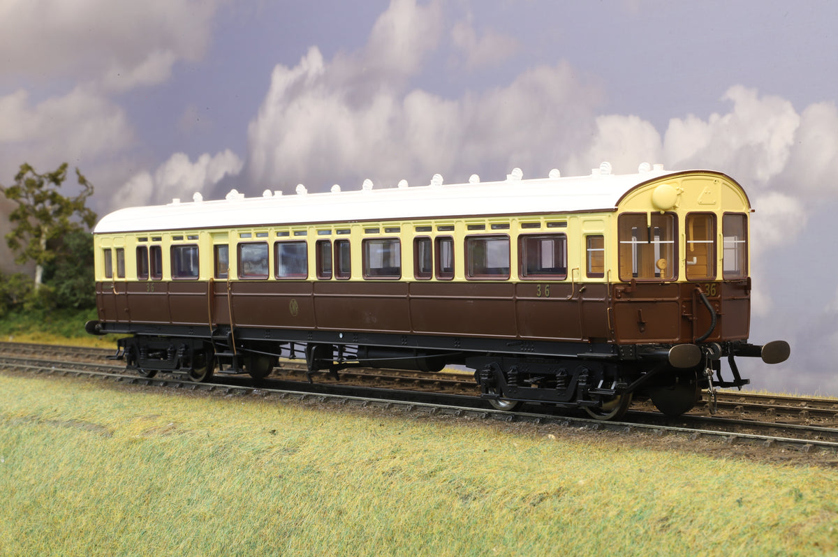 Dapol Finescale O Gauge GWR Autocoach No. 36, Chocolate & Cream
