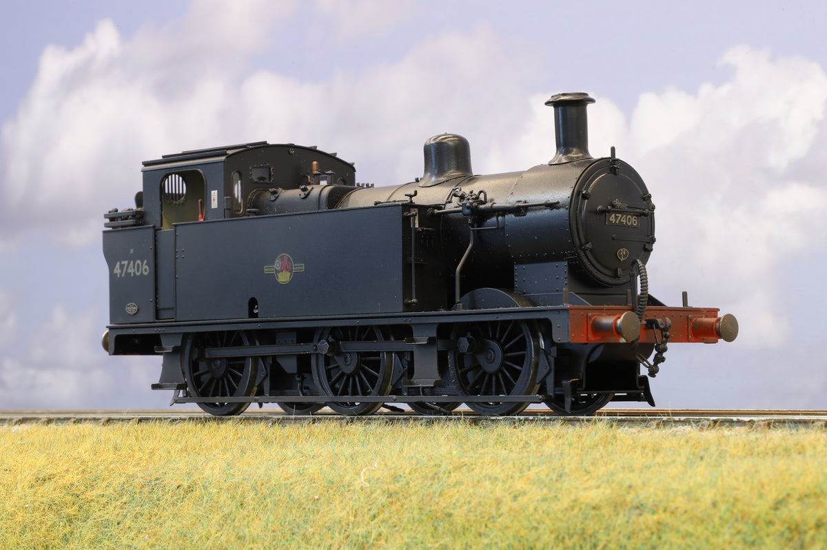 Sancheng Finescale O Gauge Fowler Class 3F &#39;Jinty&#39; No. 47406 BR Black Late Crest (Weathered)