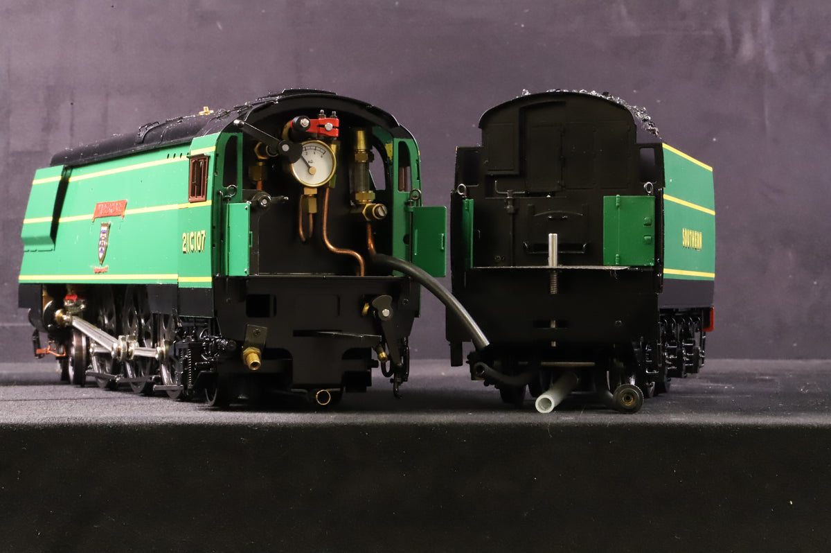 Aster Kit-built Gauge 1 Live Steam West Country Light Pacific 'Wadebridge' No. 21C107, Southern Malachite Green