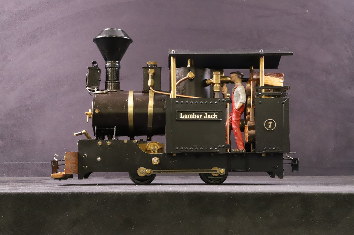 Regner Gauge 1 (45mm) Live Steam 'Lumber Jack' 0-4-0, Plain Black