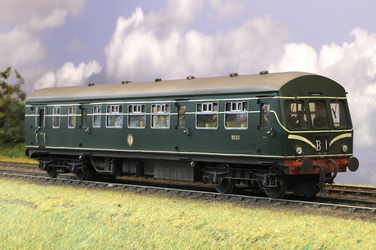 Workshop Sancheng/Brassworks Finescale O Gauge Class 101 2-Car DMU Green (Speed Whiskers) Weathered
