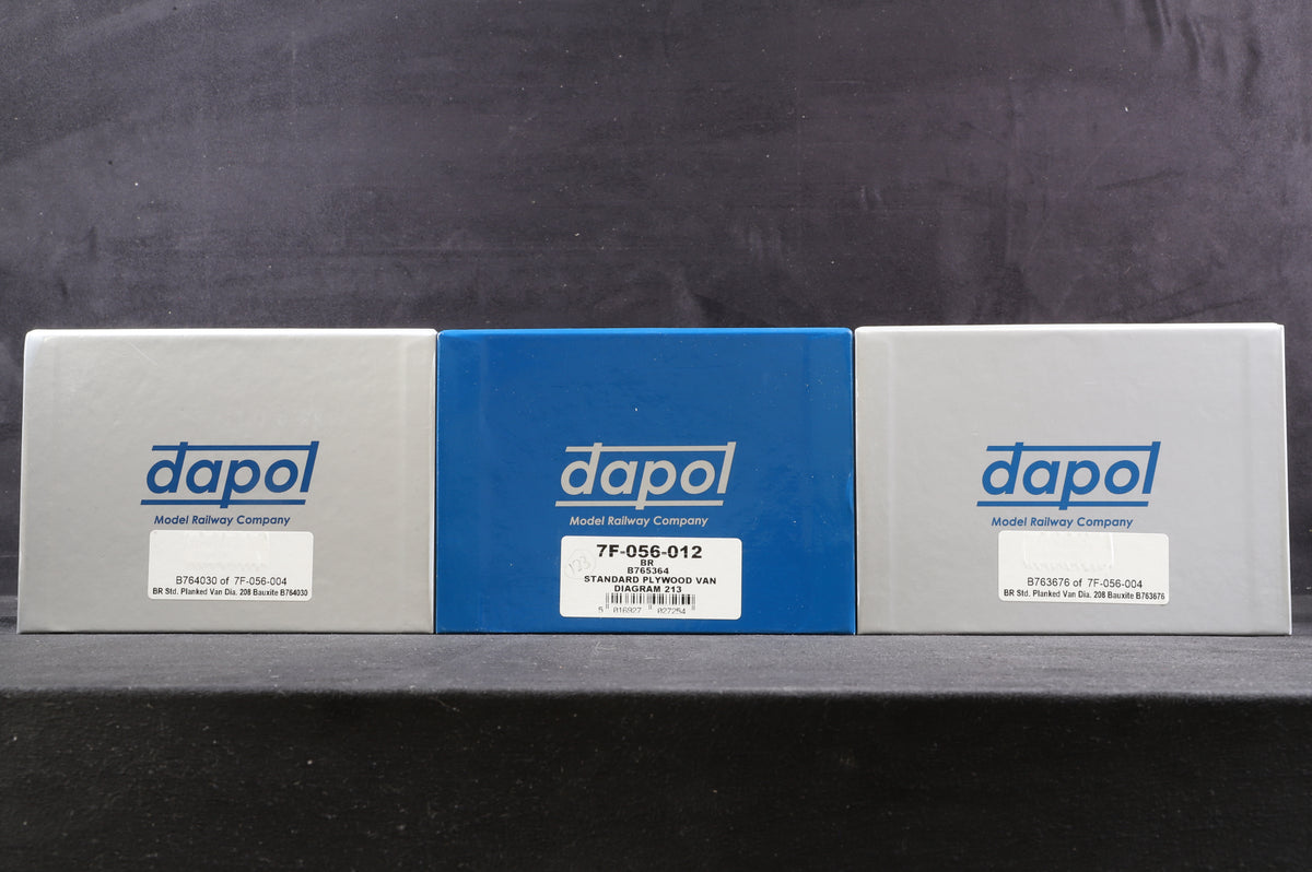 Dapol Finescale O Gauge Rake of 3 BR Vans