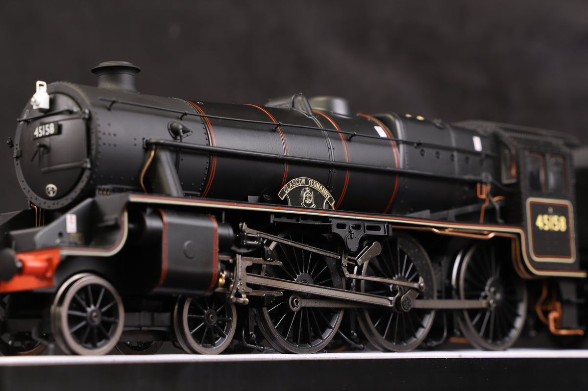 Ellis Clark Trains O Gauge Stanier Class 5 4-6-0 &quot;Black 5&quot;, Late BR Lined, &#39;45158&#39; &#39;Glasgow Yeomanry&#39;, Welded Tender