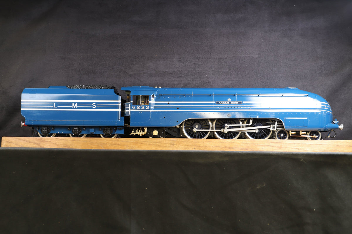 Silver Crest/Kingscale Gauge 3 (2.5&quot; Gauge) Live Steam Streamlined LMS Blue Coronation &#39;6222&#39; &#39;Queen Mary&#39;