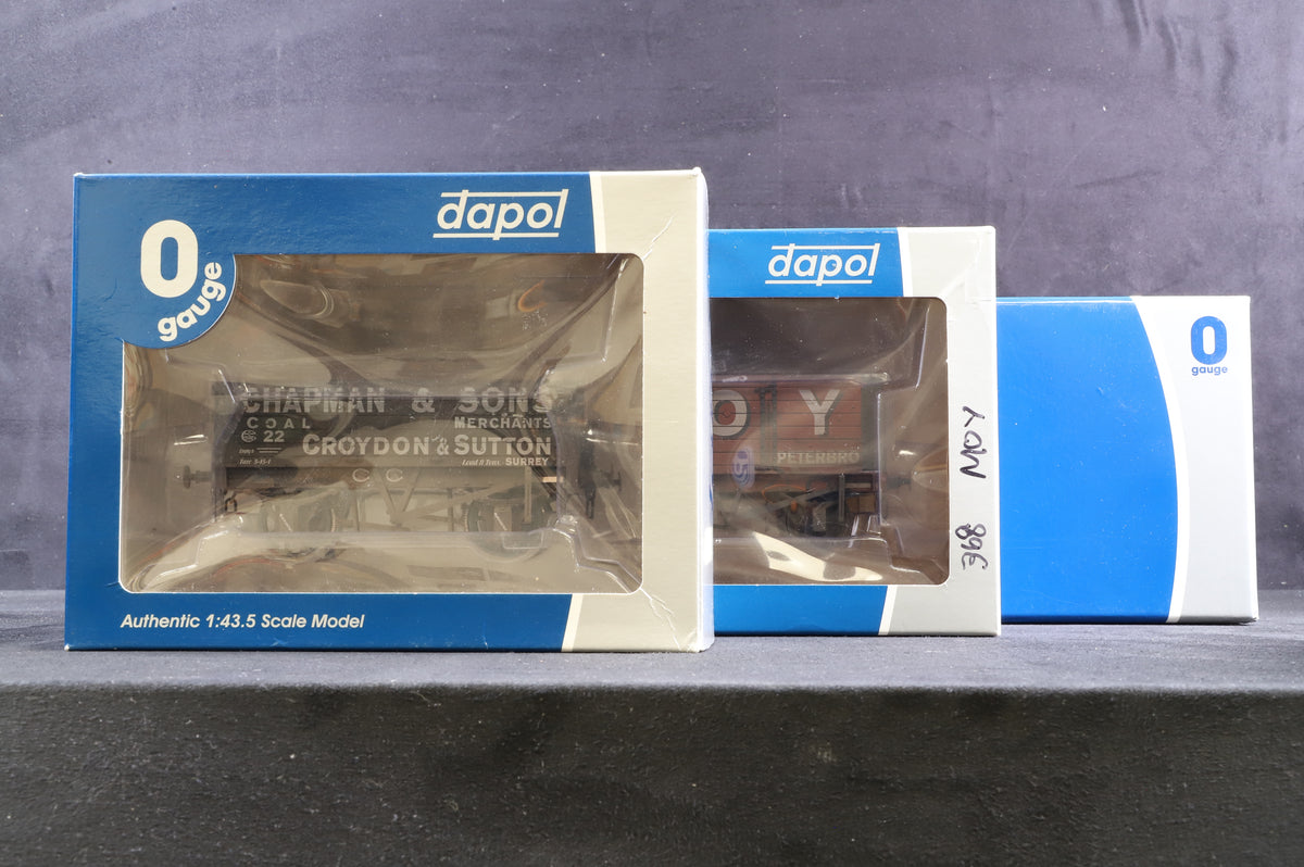 Dapol Finescale O Gauge Rake of 3 Weathered Wagons