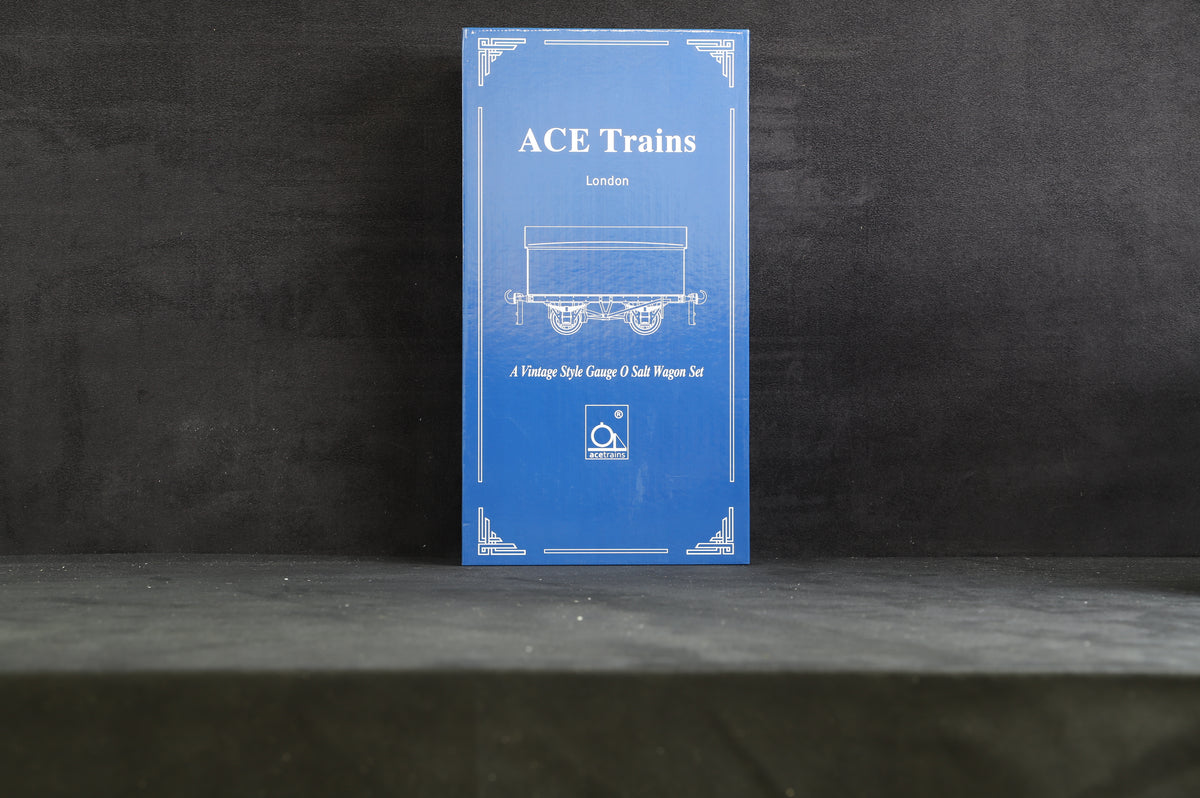 Ace Trains Coarse Scale O Gauge Set of 3 Salt Wagons (Set 2)