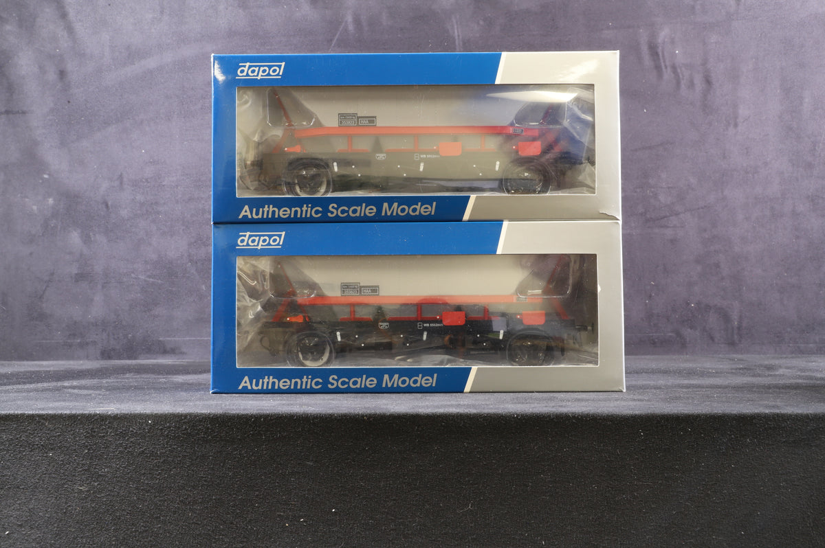 Dapol Finescale O Gauge Rake of 3 MGR HAA Coal Wagons with Red Cradle