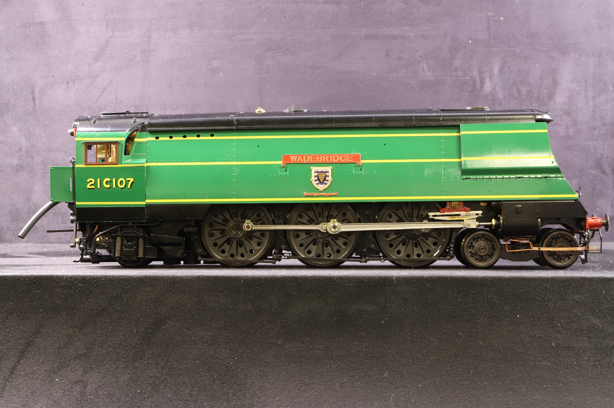 Aster Kit-built Gauge 1 Live Steam West Country Light Pacific 'Wadebridge' No. 21C107, Southern Malachite Green
