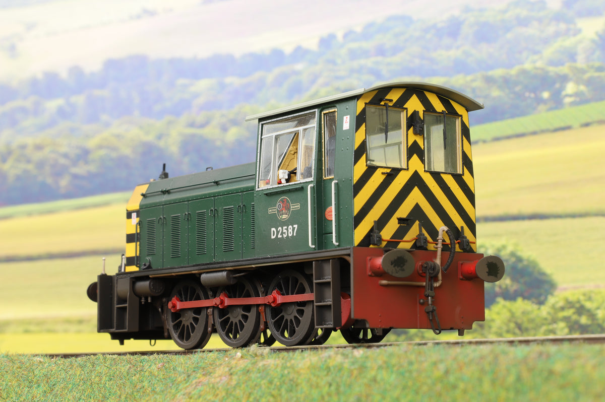 Heljan O Gauge 2591 Class 05 BR Green Wasp Stripes &#39;D2587&#39;, DCC Sound &amp; Weathered