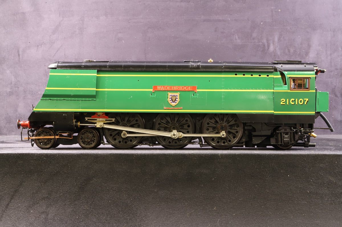 Aster Kit-built Gauge 1 Live Steam West Country Light Pacific 'Wadebridge' No. 21C107, Southern Malachite Green