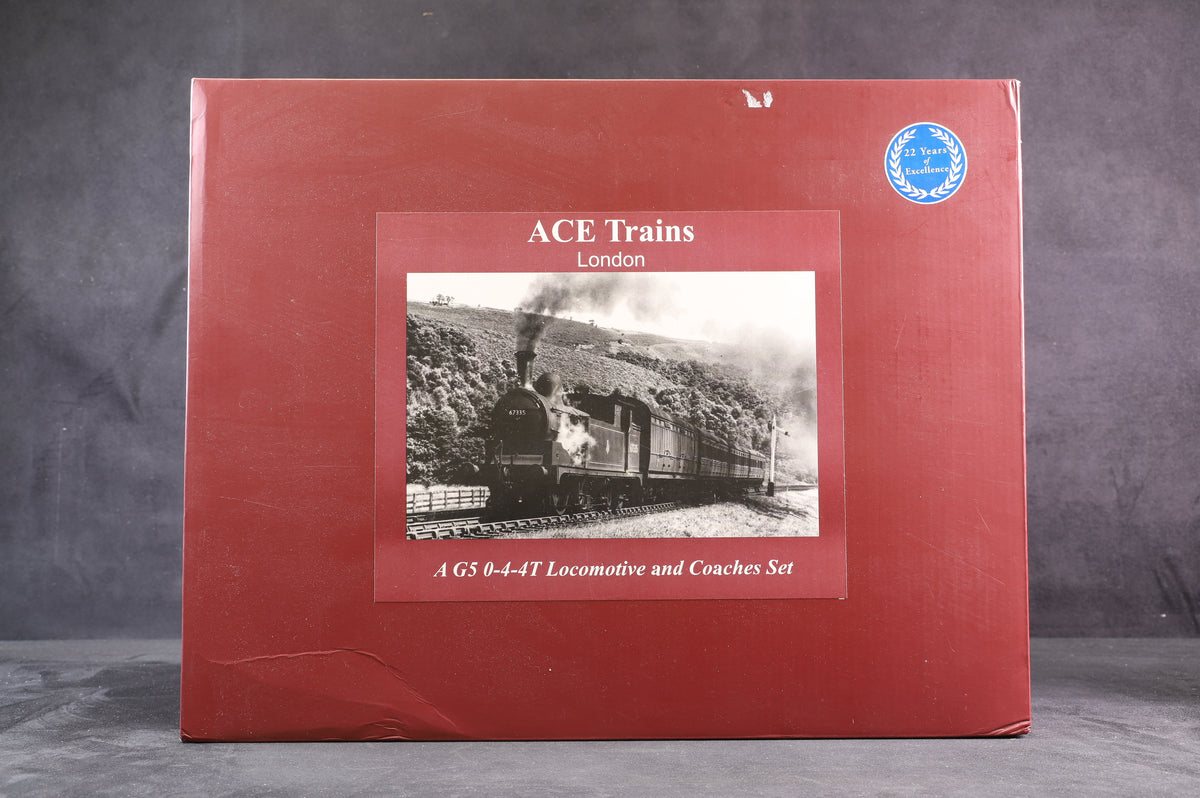 Ace Trains O Gauge (Coarse Scale) E/25-S G5 0-4-4T Loco &amp; Coach Set