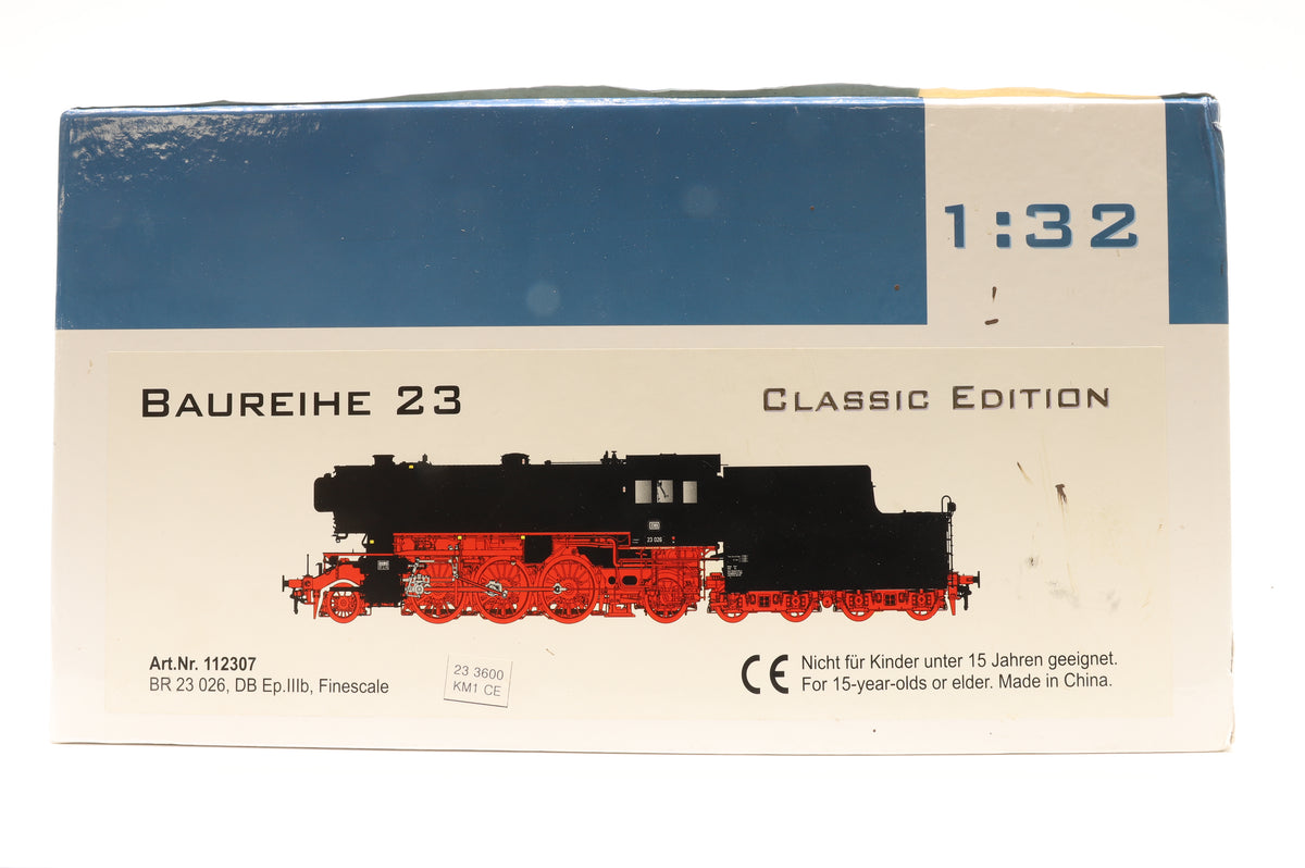 KM1 Gauge 1 (1:32) Baureihe BR Class 23 2-8-0 No.23.026 Classic Edition DCC Sound