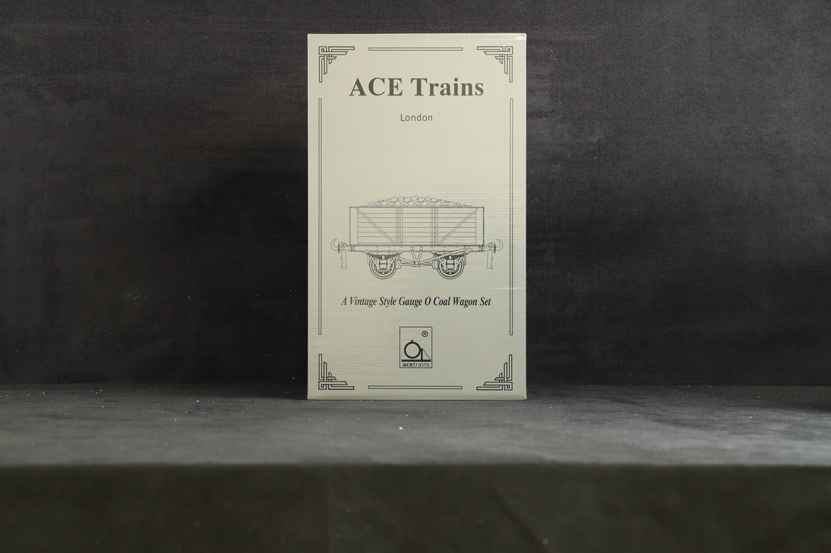 Ace Trains Coarse Scale O Gauge Set of 3 Coal Wagons (Set 7 - Scottish A)