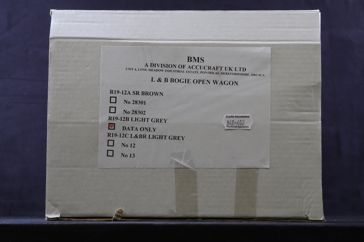 BMS/Accucraft 16mm Scale (45mm Gauge) Lynton & Barnstaple Bogie Open Wagon R19-12C